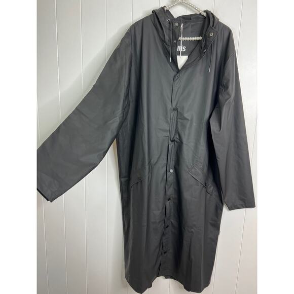 NWT Rains Between Seasons Coat in Black Size Womens XL - Picture 6 of 10